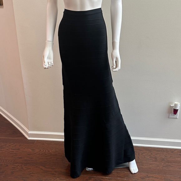 Herve Leger Black Maxi Skirt